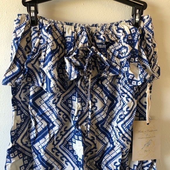 Daughters of the Revolution Blue Halter Top 3 L - Picture 4 of 9